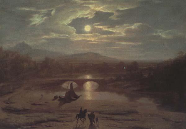 Washington Allston Moon-light landscape (mk43) Sweden oil painting art